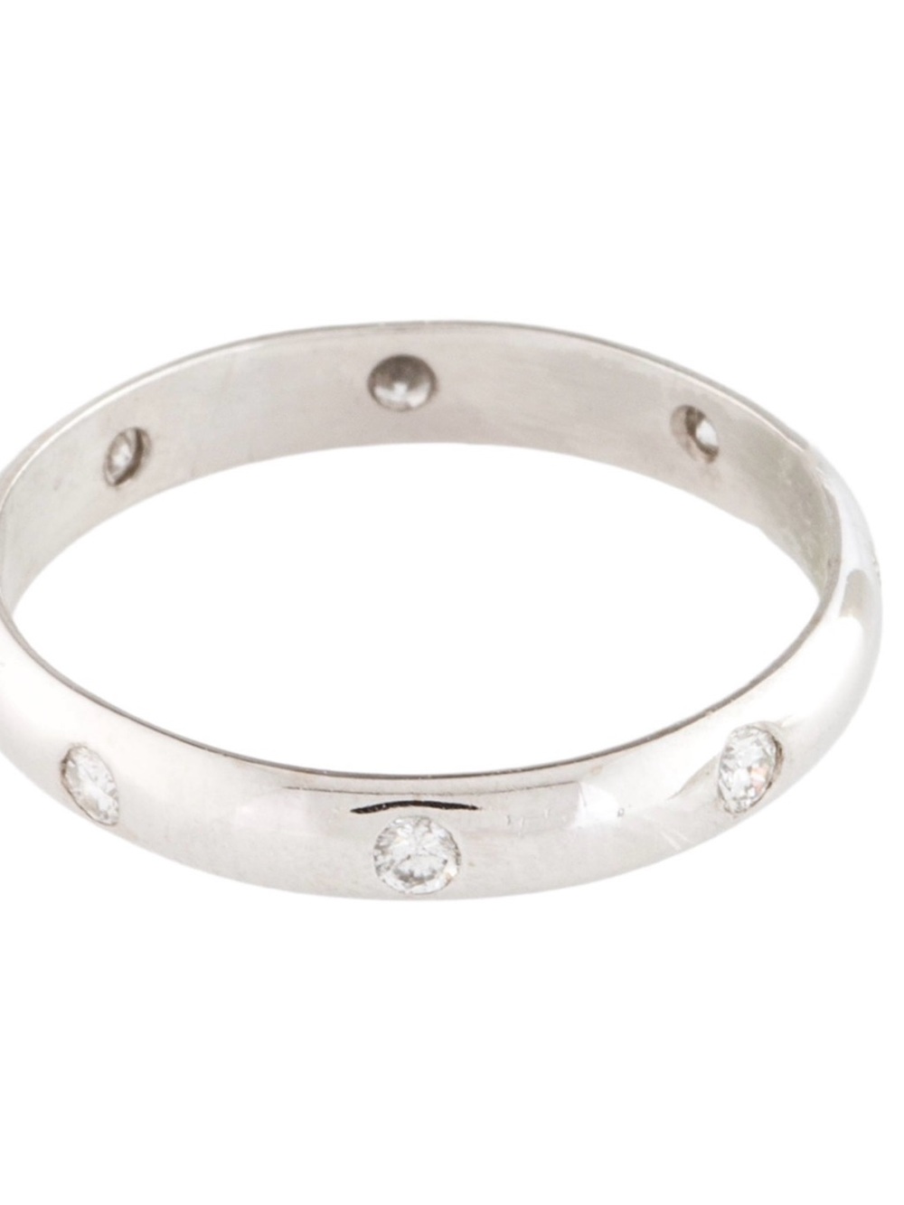 Polished 14K Band with 8 Bezel-Set Diamonds - Picture 1 of 3